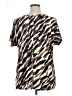 SJS Animal Print Brown Short Sleeve Top Size 1X - photo 2