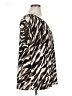 SJS Animal Print Brown Short Sleeve Top Size 1X - photo 4