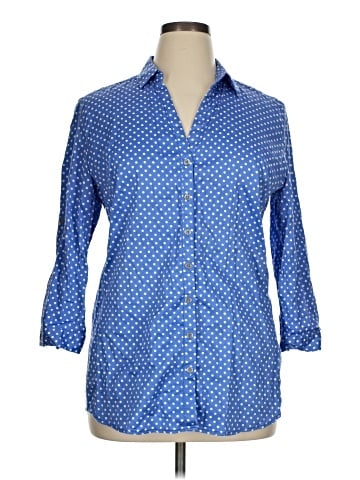 New York & Company 3/4 Sleeve Button-Down Shirt (view 1)