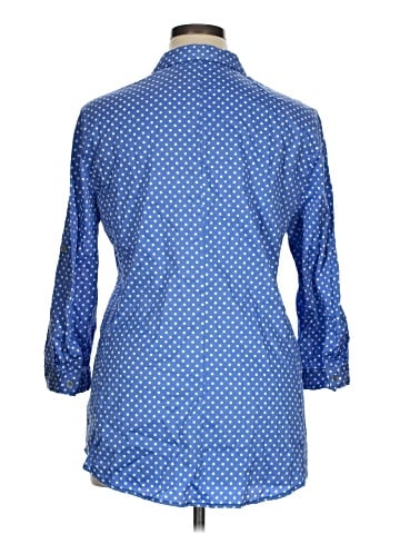 New York & Company 3/4 Sleeve Button-Down Shirt (view 2)