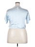 Unbranded Metallic Blue Short Sleeve Top Size XXL - photo 2