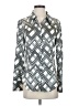 MNG Chevron-herringbone Silver Long Sleeve Blouse Size 4 - photo 1