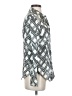 MNG Chevron-herringbone Silver Long Sleeve Blouse Size 4 - photo 4