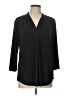 Charter Club Polka Dots Black 3/4 Sleeve Blouse Size L - photo 1