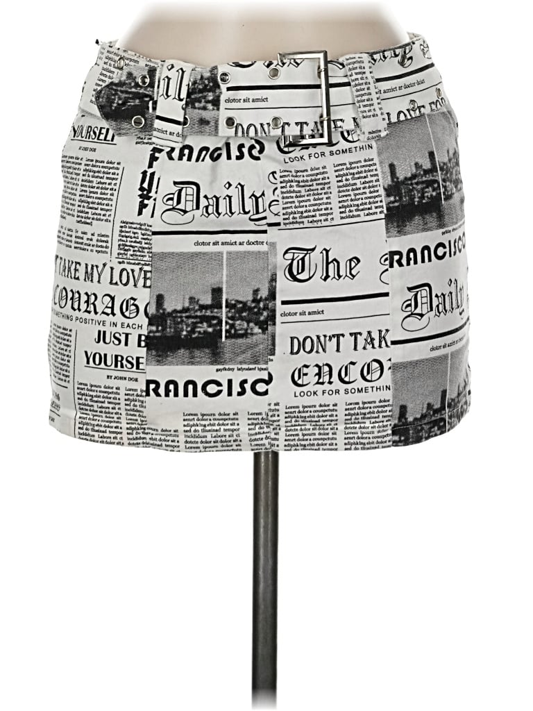 Pre-owned Edikted Casual Skirt In Gray