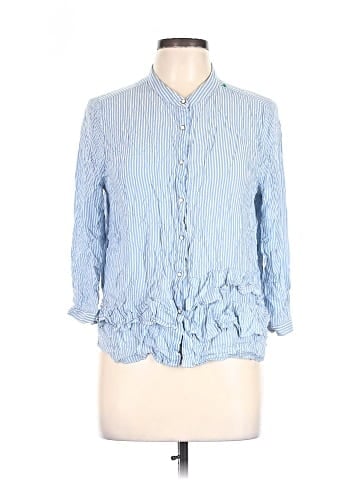 Zara Basic 3/4 Sleeve Button-Down Shirt (view 1)