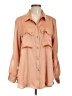 DKNY 100% Polyester Tan 3/4 Sleeve Blouse Size L (estimated) - photo 1