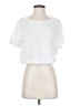 Line & Dot White Short Sleeve Top Size S - photo 1