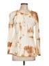 Baci Tie-dye Ivory Tan Long Sleeve Blouse Size L (estimated) - photo 1