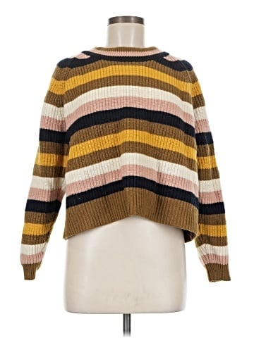 Madewell Striped Tilden Pullover Sweater (view 1)