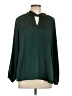 Eclair 100% Polyester Green Long Sleeve Blouse Size L - photo 1