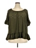 Perseption Concept Green Short Sleeve Blouse Size 2X - photo 1