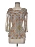 Lauren Conrad 100% Polyester Silver 3/4 Sleeve Blouse Size M - photo 1