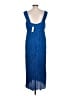 Anthropologie 100% Polyester Blue Cocktail Dress Size L - photo 2