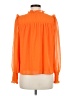 1.State 100% Polyester Orange Long Sleeve Blouse Size M - photo 2