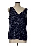 CAbi Blue Black Sleeveless Blouse Size L - photo 1