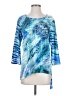 Chico's 100% Polyester Blue 3/4 Sleeve T-Shirt Size Med (1) - photo 1