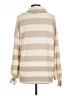 Sweet Claire Stripes Tan Turtleneck Sweater Size L - photo 2