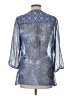 Olive Hill 100% Polyester Blue 3/4 Sleeve Blouse Size L - photo 2