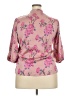 Unbranded Floral Pink 3/4 Sleeve Blouse Size XXL (estimated) - photo 2