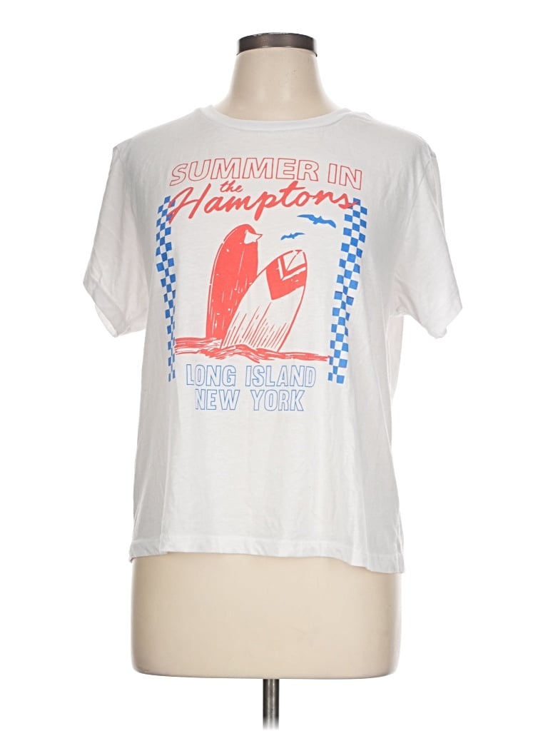 Pre-owned Chaser Short Sleeve T-shirt In White