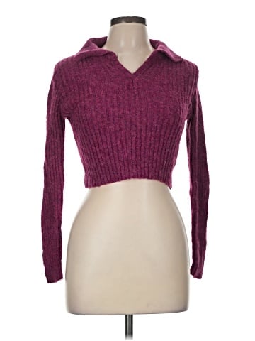 Knit Mix Pullover Sweater (view 1)