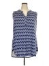 Avenue Chevron-herringbone Blue Sleeveless Blouse Size 18 - photo 1