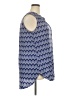 Avenue Chevron-herringbone Blue Sleeveless Blouse Size 18 - photo 4