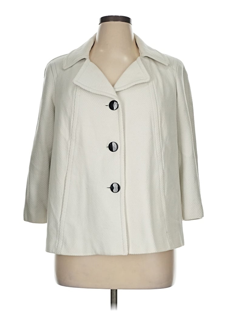 Pre-owned Talbots Coat In White