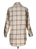 Unbranded Plaid Tan 3/4 Sleeve Blouse Size L - photo 2
