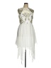 B. Darlin 100% Polyester Ivory Cocktail Dress Size 14 - 15 - photo 1