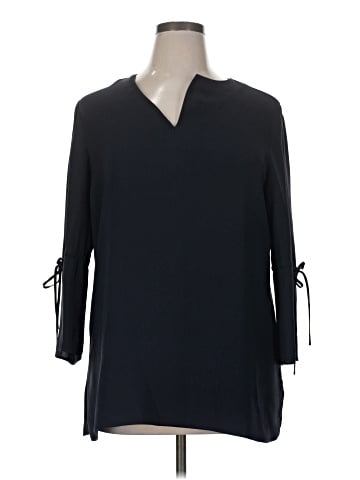 Lafayette 148 New York 3/4 Sleeve Silk Top (view 1)