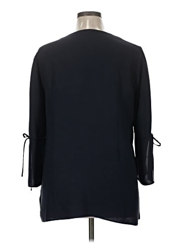 Lafayette 148 New York 3/4 Sleeve Silk Top (view 2)