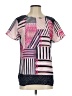 Van Heusen 100% Polyester Color Block Pink Short Sleeve Blouse Size S - photo 1