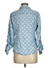 Foxcroft 100% Tencel Lyocell Polka Dots Blue Long Sleeve Blouse Size 8 (petite) - photo 2