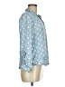 Foxcroft 100% Tencel Lyocell Polka Dots Blue Long Sleeve Blouse Size 8 (petite) - photo 4