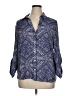 Side Stitch 100% Rayon Blue 3/4 Sleeve Button-Down Shirt Size XL - photo 1