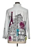 John Mark Graphic Silver Long Sleeve Button-Down Shirt Size XL (petite) - photo 2