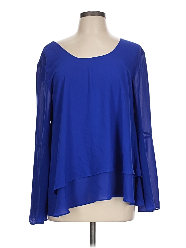 Pre-owned Aryeh Long Sleeve Blouse In Blue