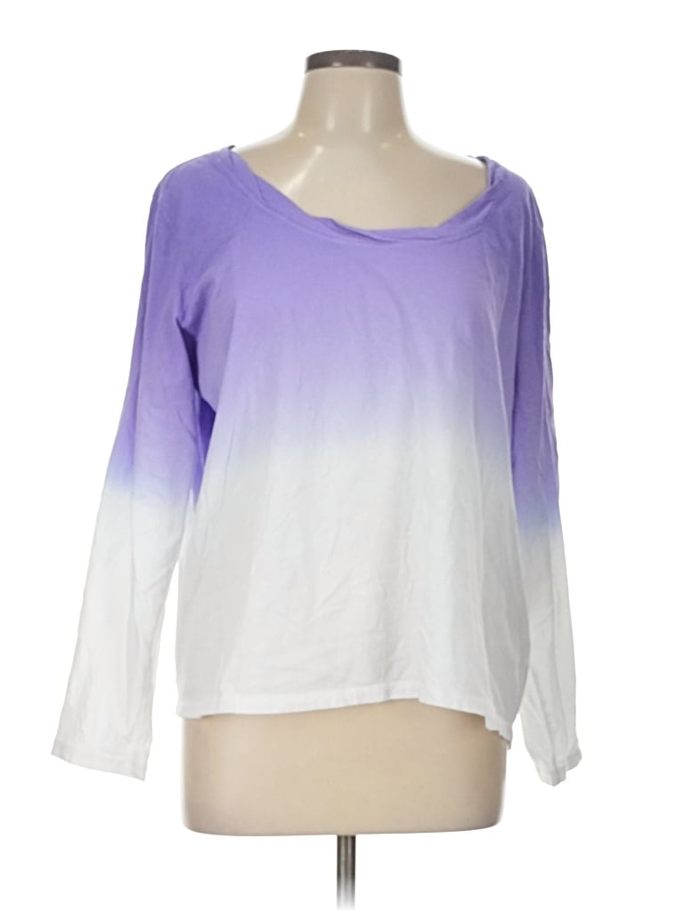 Pre-owned Candace Cameron Bure Long Sleeve T-shirt In Purple