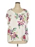 Michel Studio Ivory Short Sleeve Blouse Size 2X - photo 1