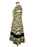 J.Crew 100% Polyester Print Yellow Casual Dress Size 8 - photo 5