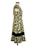 J.Crew 100% Polyester Print Yellow Casual Dress Size 8 - photo 4