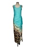 ChicMe Animal Print Teal Cocktail Dress Size L - photo 1