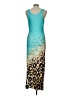 ChicMe Animal Print Teal Cocktail Dress Size L - photo 2