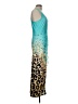 ChicMe Animal Print Teal Cocktail Dress Size L - photo 4