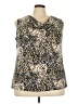Gloria Vanderbilt Animal Print Gold Sleeveless Blouse Size 22 - 24 - photo 1