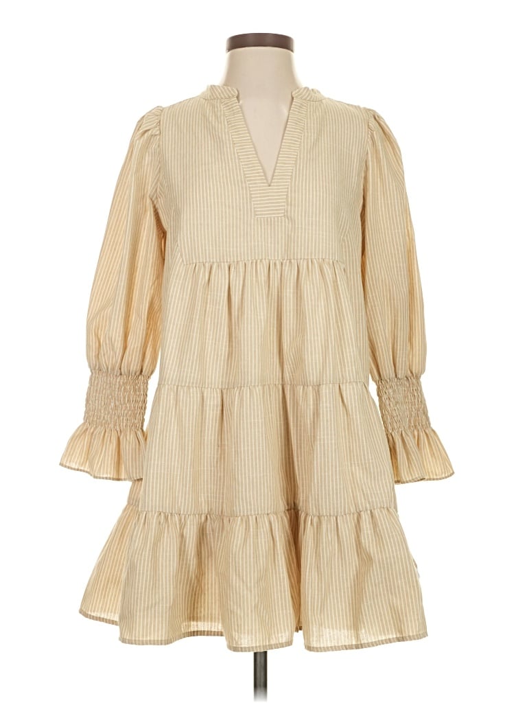 Pre-owned Sugarlips Casual Dress In Tan