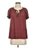 Joie 100% Silk Red Short Sleeve Silk Top Size XS - photo 1