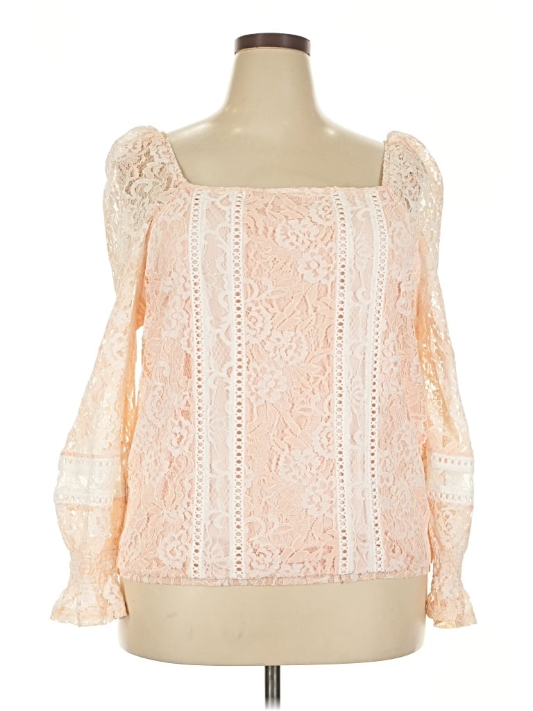 Pre-owned Belldini Long Sleeve Blouse In Pink